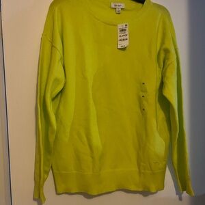On Women's Bright Yellow Crew Neck Sweater